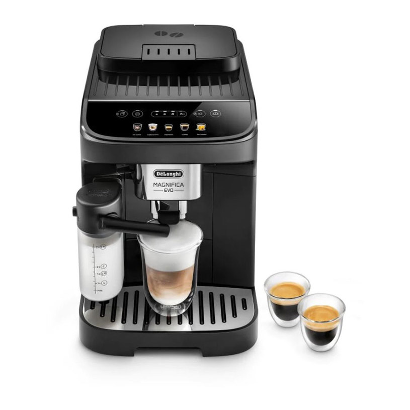 DELONGHI MAGNIFICA EVO ECAM290.61.B Bean-to-Cup Coffee Machine, 1450 W, 15 bar, Automatic Cappuccino System, Black