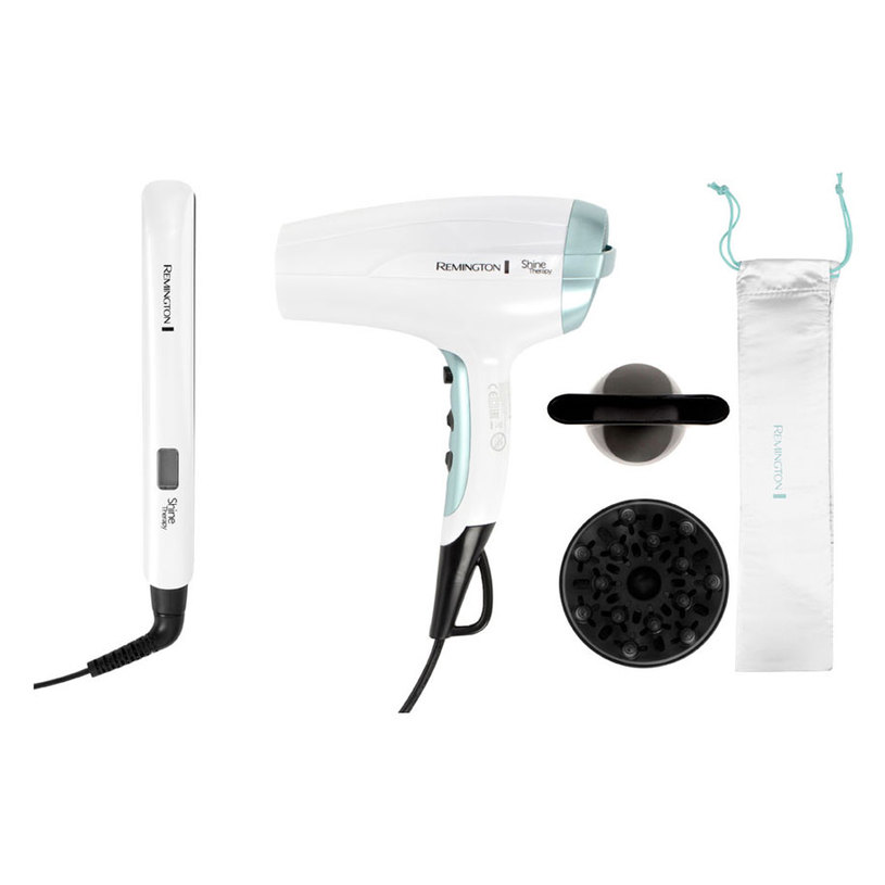 Press Set + Hair dryer REMINGTON SHINE THERAPY S8500GP 2300.00 W, IONIZATION Press Set + Hair dryer REMINGTON SHINE THERAPY S8500GP 2300.00 W, IONIZATION