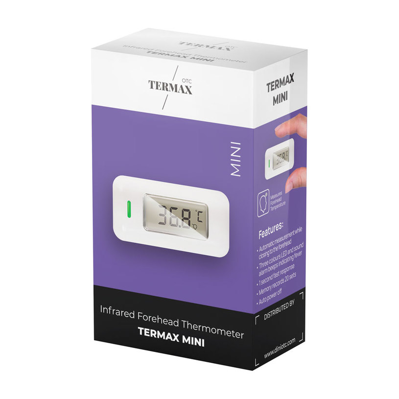 ТЕРМОМЕТЪР TERMAX MINI НАЧИН НА ИЗМЕРВАНЕ ЧЕЛО ТЕРМОМЕТЪР TERMAX MINI НАЧИН НА ИЗМЕРВАНЕ ЧЕЛО