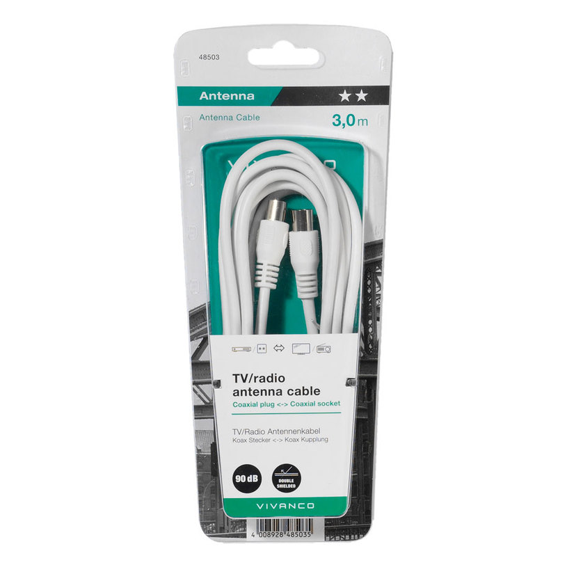 Кабел VIVANCO 33725 COAX 3M Кабел VIVANCO 33725 COAX 3M