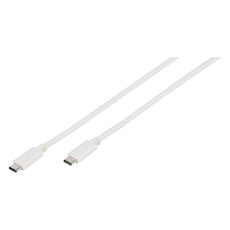Cable VIVANCO USB-C-USB-C 3.1 1m 45293 White E-Marker Chip, 20V,3A,60W max Cable VIVANCO USB-C-USB-C 3.1 1m 45293 White E-Marker Chip, 20V,3A,60W max