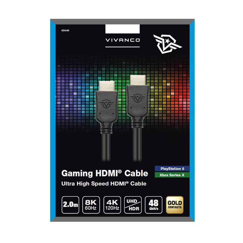 Кабел VIVANCO HDMI Gaming 8K 2 m 60446 Кабел VIVANCO HDMI Gaming 8K 2 m 60446