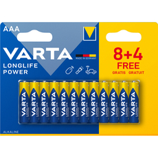 БАТЕРИИ VARTA LONGLIFE POWER AAA 8+4 БАТЕРИИ VARTA LONGLIFE POWER AAA 8+4