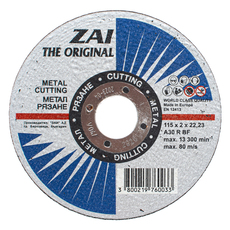 ДИСК ЗА РЯЗАНЕ НА МЕТАЛ ZAI 115х2х22.23 ДИСК ЗА РЯЗАНЕ НА МЕТАЛ ZAI 115х2х22.23