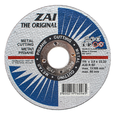 ДИСК ЗА РЯЗАНЕ НА МЕТАЛ ZAI 115x2.5x22.23 ДИСК ЗА РЯЗАНЕ НА МЕТАЛ ZAI 115x2.5x22.23