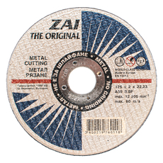 ДИСК ЗА РЯЗАНЕ НА МЕТАЛ ZAI 125х2х22.23 ДИСК ЗА РЯЗАНЕ НА МЕТАЛ ZAI 125х2х22.23