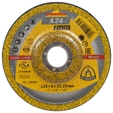 ДИСК ЗА ШЛАЙФАНЕ НА МЕТАЛ KLINGSPOR 125x6x22.23 ДИСК ЗА ШЛАЙФАНЕ НА МЕТАЛ KLINGSPOR 125x6x22.23