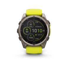 Smart watch GARMIN FENIX 8 SOLAR SAPPHIRE TITAN Yellow Silic.Band 010-02907-21 51 MM, GPS, WLAN, HEART RATE MONITOR, SPO2 Smart watch GARMIN FENIX 8 SOLAR SAPPHIRE TITAN Yellow Silic.Band 010-02907-21 51 MM, GPS, WLAN, HEART RATE MONITOR, SPO2