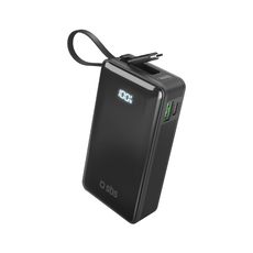 ВЪНШНА БАТЕРИЯ SBS 10000 mAh 20W LCD Black 81420 с вграден USB-C кабел ВЪНШНА БАТЕРИЯ SBS 10000 mAh 20W LCD Black 81420 с вграден USB-C кабел