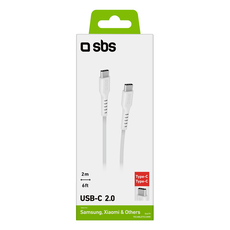 КАБЕЛ SBS USB-C 2.0 25W 2 m White 34679 КАБЕЛ SBS USB-C 2.0 25W 2 m White 34679
