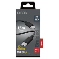 Кабел SBS USB-C 3.2 100WPD 1.5M 63914 Кабел SBS USB-C 3.2 100WPD 1.5M 63914