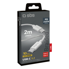 Cable SBS USB-C 3.2 240WPD 2M WH 63891 Cable SBS USB-C 3.2 240WPD 2M WH 63891