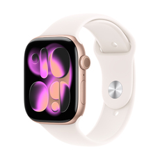 Смарт часовник APPLE WATCH S11 ROSE GOLD ALUMIN CASE LIGHT BLUSH SPORT BAND S/M MEV 46 MM, GPS, WLAN, ПУЛСОМЕР, SPO2 Смарт часовник APPLE WATCH S11 ROSE GOLD ALUMIN CASE LIGHT BLUSH SPORT BAND S/M MEV 46 MM, GPS, WLAN, ПУЛСОМЕР, SPO2