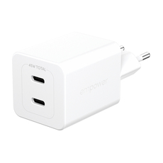 ЗАРЯДНО 220V EMPOWER 45W 2xUSB-C WH ЗАРЯДНО 220V EMPOWER 45W 2xUSB-C WH