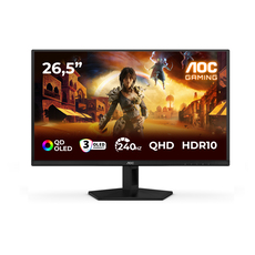 Monitor AOC QD-OLED Q27G41ZDF 0.229 мм, 178°/ 178°, QD-OLED, 26.5 ", 67.3 см, 2560x1440, 240.00 Hz, 0.03 ms, HDMI, DisplayPort, BLACK Monitor AOC QD-OLED Q27G41ZDF 0.229 мм, 178°/ 178°, QD-OLED, 26.5 ", 67.3 см, 2560x1440, 240.00 Hz, 0.03 ms, HDMI, DisplayPort, BLACK