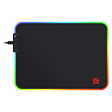 Подложка за мишка 350x300x4 mm DEFENDER BLACK L LIGHT 50008 RGB Подложка за мишка 350x300x4 mm DEFENDER BLACK L LIGHT 50008 RGB