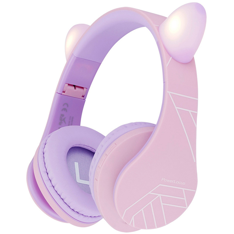 Стерео слушалки POWERLOCUS P2 KIDS CAT PINK/PUR Стерео слушалки POWERLOCUS P2 KIDS CAT PINK/PUR