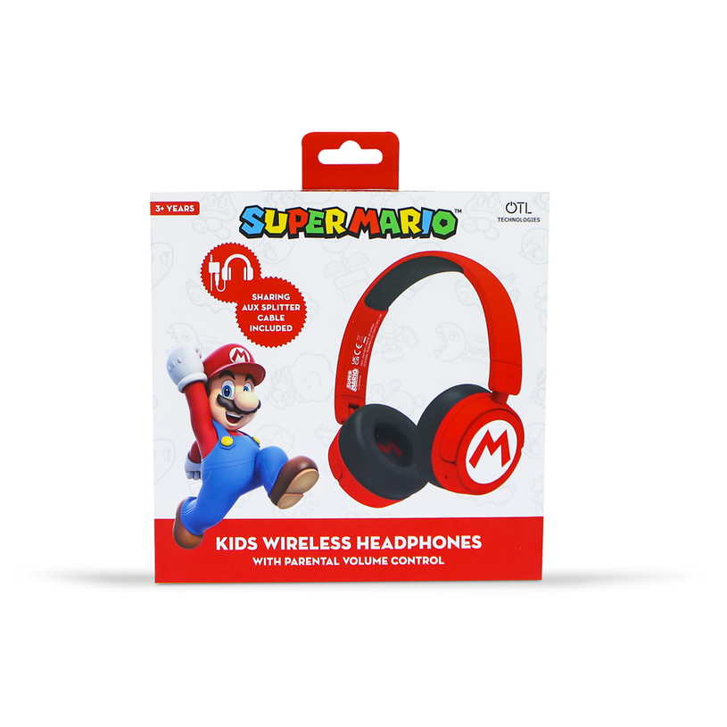 Headphones OTL SUPER MARIO ICON LOGO KIDS BT Headphones OTL SUPER MARIO ICON LOGO KIDS BT