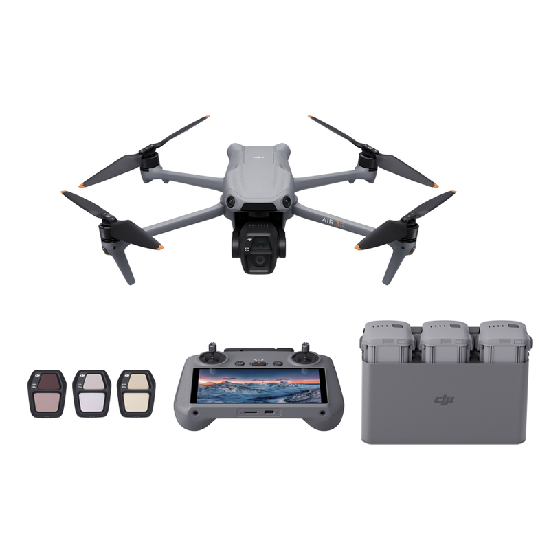 Дрон DJI Air 3S FMC (DJI RC 2) ВРЕМЕ НА ПОЛЕТ ДО 45 МИНУТИ, GPS, ОТДАЛЕЧАВАНЕ ДО 32 КМ Дрон DJI Air 3S FMC (DJI RC 2) ВРЕМЕ НА ПОЛЕТ ДО 45 МИНУТИ, GPS, ОТДАЛЕЧАВАНЕ ДО 32 КМ