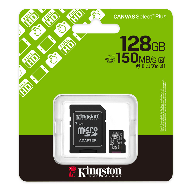 Карта памет KINGSTON SDCS3/128GB КЛАС 10, UHS-I,U1,V10,A1 Карта памет KINGSTON SDCS3/128GB КЛАС 10, UHS-I,U1,V10,A1
