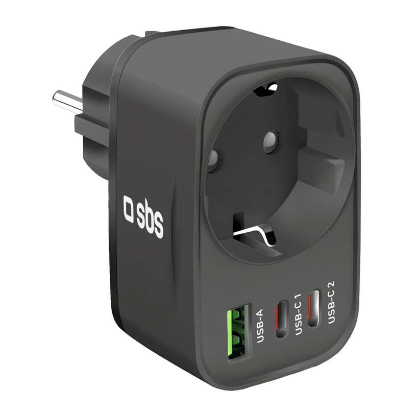 Разклонител SBS 99098 2XUSB-C 1XUSB-A Разклонител SBS 99098 2XUSB-C 1XUSB-A