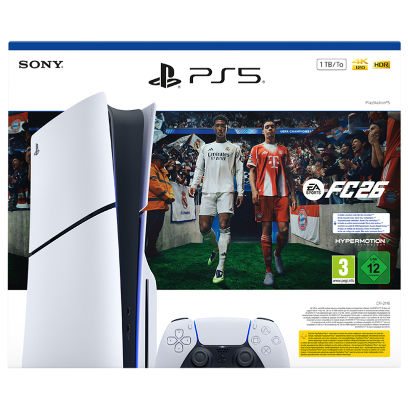 Конзола PLAYSTATION 5 (SLIM) + EA SPORTS FC26 PS5 Конзола PLAYSTATION 5 (SLIM) + EA SPORTS FC26 PS5