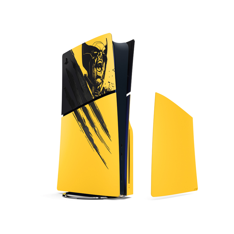 CONSOLE PANEL PLAYSTATION 5 (SLIM) MARVEL'S WOLVERINE BATTLE YELLOW LIMITED EDITION CONSOLE PANEL PLAYSTATION 5 (SLIM) MARVEL'S WOLVERINE BATTLE YELLOW LIMITED EDITION