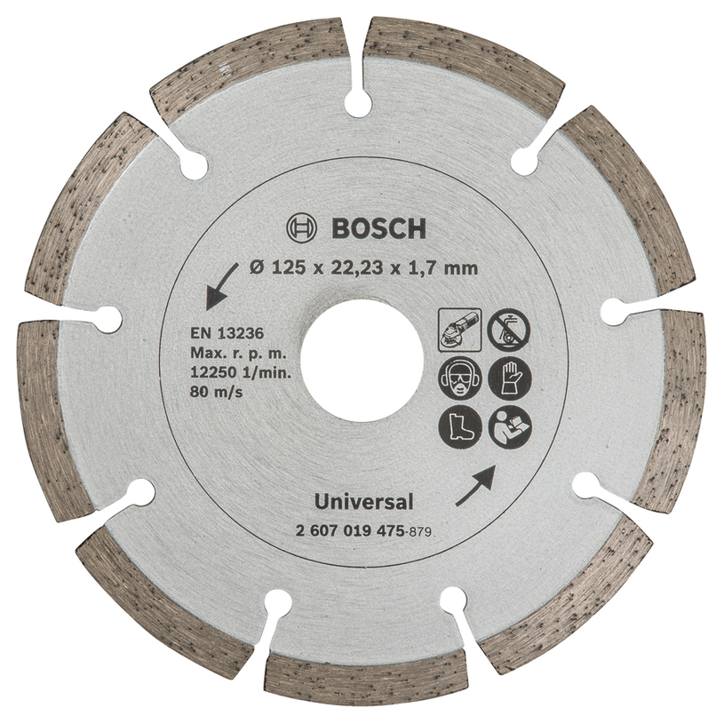 DIAMOND CUTTING DISC ON NON-METAL BOSCH 125x1.7x22.23 DIAMOND CUTTING DISC ON NON-METAL BOSCH 125x1.7x22.23