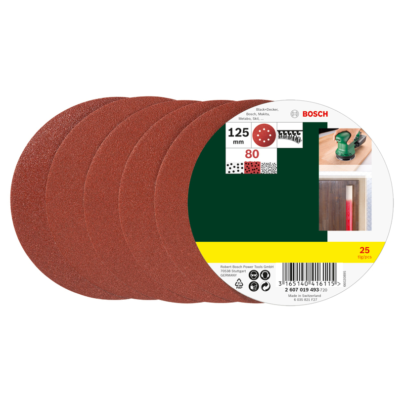 SANDPAPER SET 25 PCS BOSCH К 80 SANDPAPER SET 25 PCS BOSCH К 80
