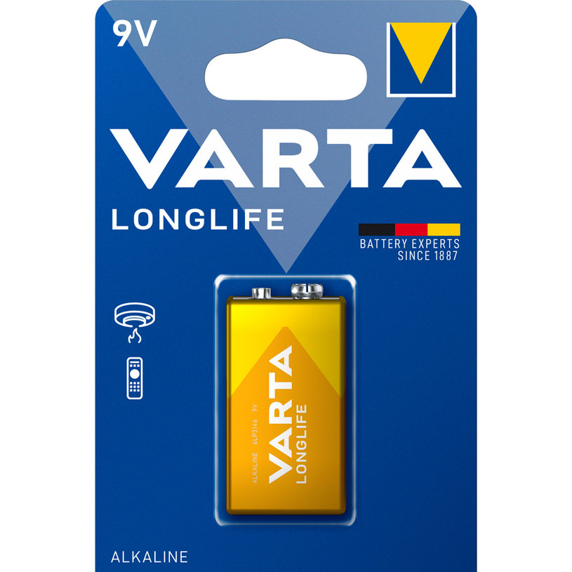 BATTERY VARTA LONGLIFE 9V BATTERY VARTA LONGLIFE 9V
