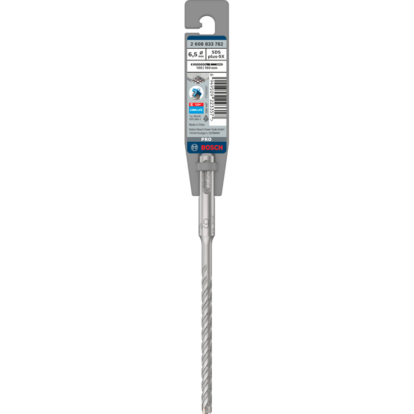 CONCRETE DRILL BIT BOSCH SDS PLUS-5X 6.5X100X160 CONCRETE DRILL BIT BOSCH SDS PLUS-5X 6.5X100X160