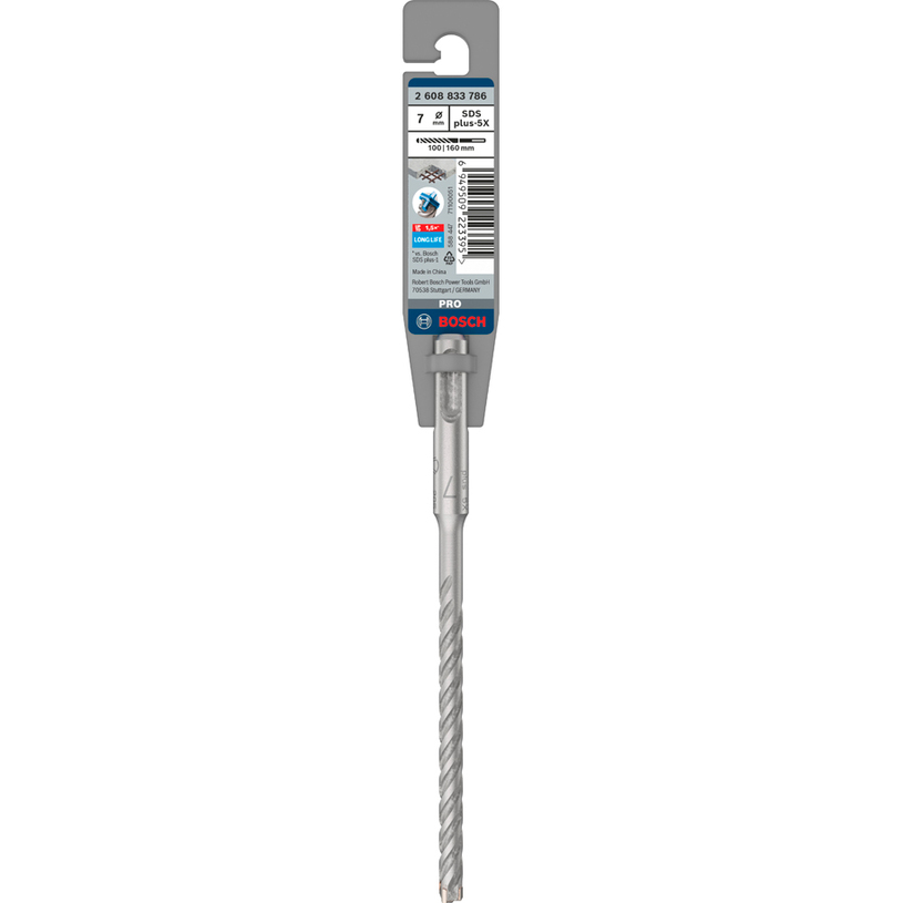 CONCRETE DRILL BIT BOSCH SDS PLUS-5X 7X160 CONCRETE DRILL BIT BOSCH SDS PLUS-5X 7X160