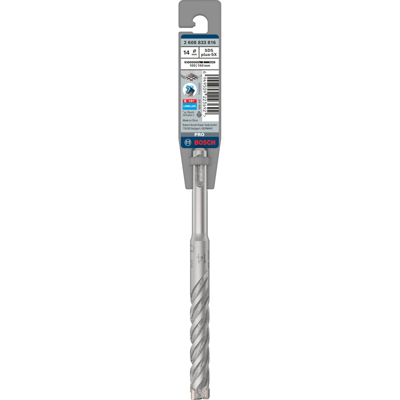 СВРЕДЛО ЗА БЕТОН BOSCH SDS PLUS-5X 14X160 СВРЕДЛО ЗА БЕТОН BOSCH SDS PLUS-5X 14X160