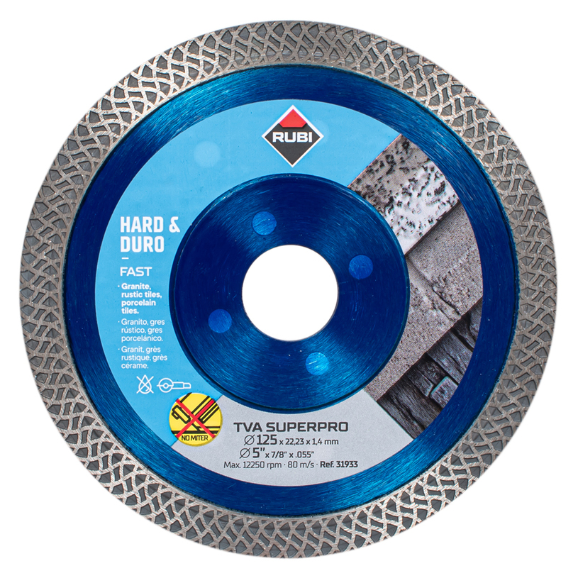 ДИАМАНТЕН ДИСК ЗА РЯЗАНЕ НА НЕМЕТАЛ RUBI 125x1.4x22.23 ДИАМАНТЕН ДИСК ЗА РЯЗАНЕ НА НЕМЕТАЛ RUBI 125x1.4x22.23