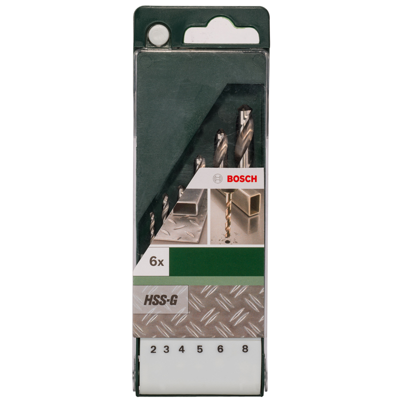 SET OF 6 METAL DRILL BIT BOSCH HSS-G 6 БРОЯ SET OF 6 METAL DRILL BIT BOSCH HSS-G 6 БРОЯ