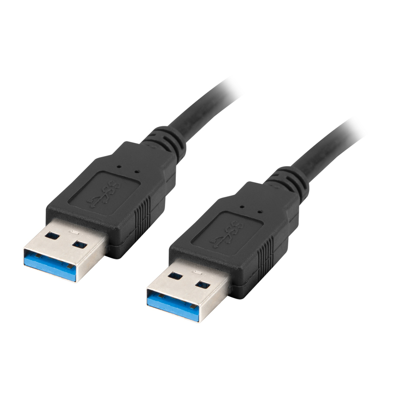 Кабел LANBERG USB-A M/M V3.0 1M BLACK Кабел LANBERG USB-A M/M V3.0 1M BLACK