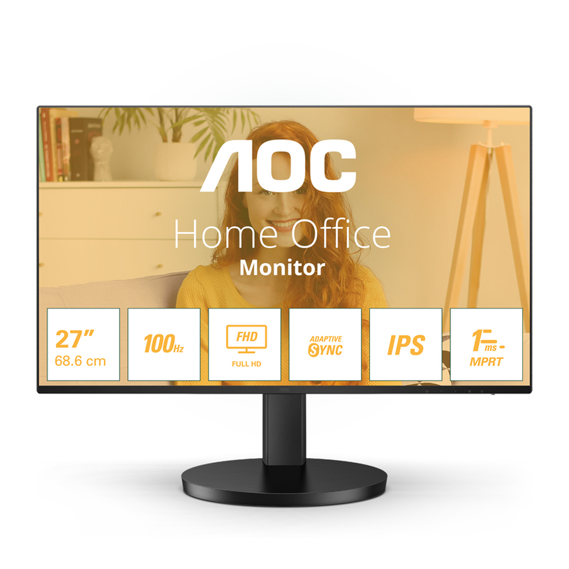 Монитор AOC 27B3HA2 0.311 мм, 178°/178°, IPS, 27.0 ", 68.6 см, 1920x1080, 100.00 Hz, HDMI, ЧЕРЕН Монитор AOC 27B3HA2 0.311 мм, 178°/178°, IPS, 27.0 ", 68.6 см, 1920x1080, 100.00 Hz, HDMI, ЧЕРЕН
