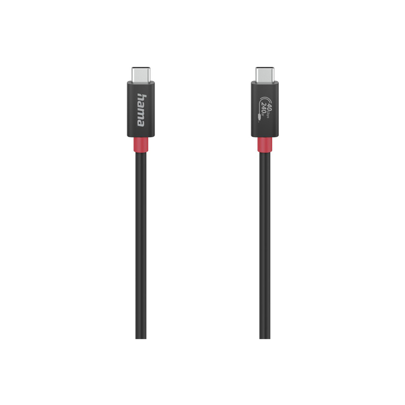 КАБЕЛ HAMA TYPE-C 1 m 40 Gbps BK 200779 КАБЕЛ HAMA TYPE-C 1 m 40 Gbps BK 200779