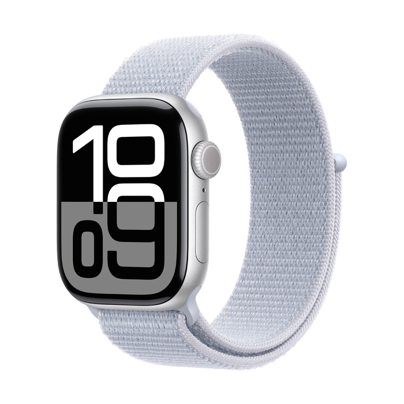 Смарт часовник APPLE WATCH S10 SILVER ALIMINUM CASE BLUE CLOUD SPORT LOOP 42 MM, GPS, WLAN, ПУЛСОМЕР, SPO2 Смарт часовник APPLE WATCH S10 SILVER ALIMINUM CASE BLUE CLOUD SPORT LOOP 42 MM, GPS, WLAN, ПУЛСОМЕР, SPO2
