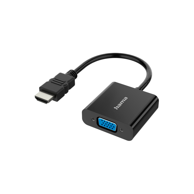 Кабел адаптер от източник с HDMI HAMA към приемник с VGA и 3.5 mm HDMI/M->VGA/F+3.5 mm 200343 работи само в тази посока Кабел адаптер от източник с HDMI HAMA към приемник с VGA и 3.5 mm HDMI/M->VGA/F+3.5 mm 200343 работи само в тази посока
