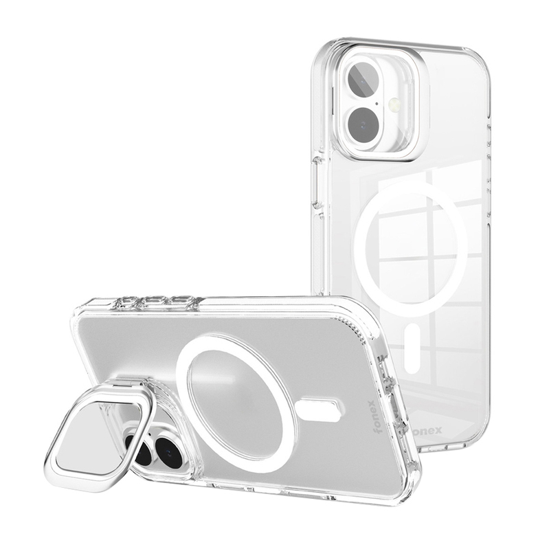 КАЛЪФ FONEX HARD IPHONE 16 CLEAR/WHITE КАЛЪФ FONEX HARD IPHONE 16 CLEAR/WHITE