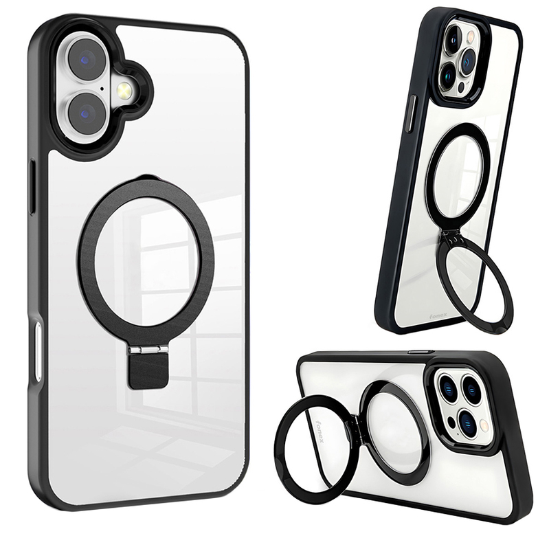 КАЛЪФ FONEX HARD IPHONE 16 CLEAR/BLACK КАЛЪФ FONEX HARD IPHONE 16 CLEAR/BLACK