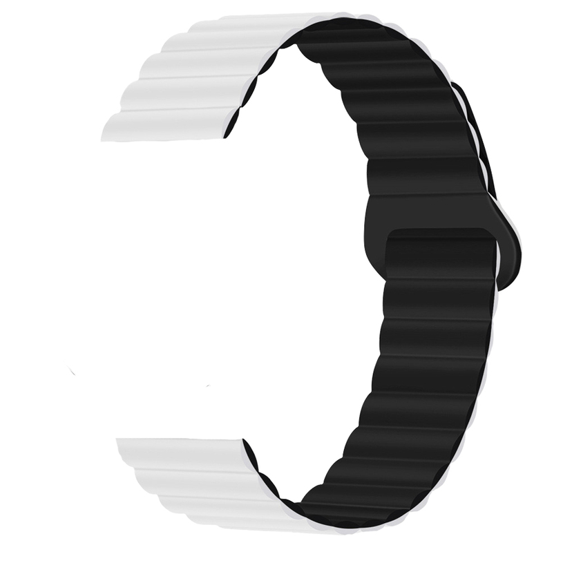 МАГНИТНА КАИШКА СЪС СИЛИКОНОВО ПОКРИТЕ TRENDER Loop TR-ML22WHBK 22 mm МАГНИТНА КАИШКА СЪС СИЛИКОНОВО ПОКРИТЕ TRENDER Loop TR-ML22WHBK 22 mm