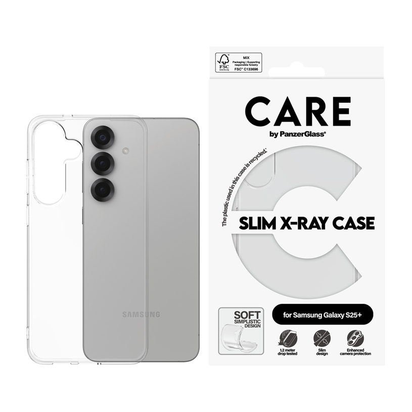 КАЛЪФ CARE SAMSUNG S25+ CLEAR SLIM X-RAY КАЛЪФ CARE SAMSUNG S25+ CLEAR SLIM X-RAY