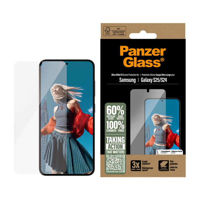 СТЪКЛО PG SAMSUNG S25/S24 UWF СТЪКЛО PG SAMSUNG S25/S24 UWF