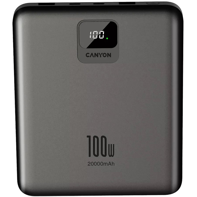 ВЪНШНА БАТЕРИЯ CANYON 20000 mAh CNE-CPB2008DG 100W PD, LED ВЪНШНА БАТЕРИЯ CANYON 20000 mAh CNE-CPB2008DG 100W PD, LED
