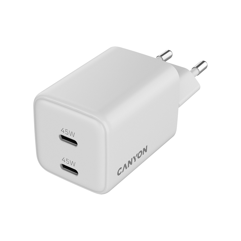 ЗАРЯДНО 220V CANYON GaN 45W CNS-CUW45CC до 45W от 1 порт USB-C ЗАРЯДНО 220V CANYON GaN 45W CNS-CUW45CC до 45W от 1 порт USB-C