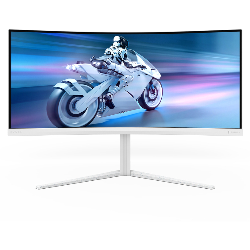 Монитор PHILIPS Evnia 34M2C5501A/00 0.231 мм, 178°/178°, VA, 34.0 ", 86.4 см, 3440x1440, 180.00 Hz, 1.00 ms, HDMI, DisplayPort, БЯЛ Монитор PHILIPS Evnia 34M2C5501A/00 0.231 мм, 178°/178°, VA, 34.0 ", 86.4 см, 3440x1440, 180.00 Hz, 1.00 ms, HDMI, DisplayPort, БЯЛ