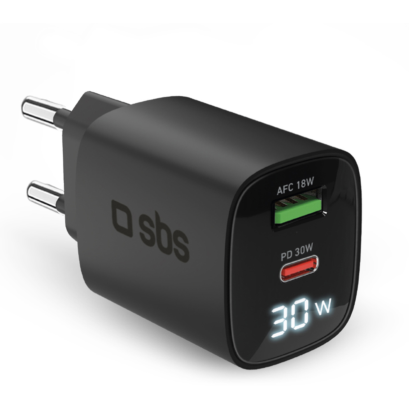 ЗАРЯДНО 220V SBS 30W PD USB-C+A Bk 81475 ЗАРЯДНО 220V SBS 30W PD USB-C+A Bk 81475