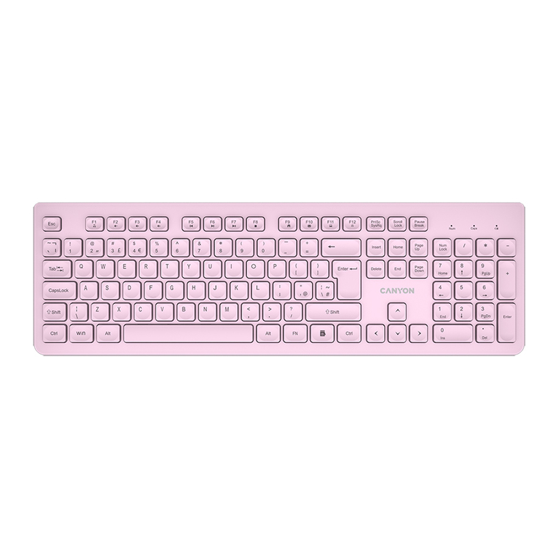 Клавиатура CANYON CNS-HKBW01P PINK Клавиатура CANYON CNS-HKBW01P PINK